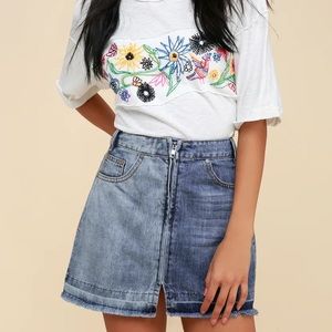 Lulu’s Two-Tone Denim Skirt